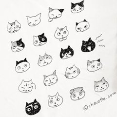 ねこのかおTシャツ（オフホワイト）画像