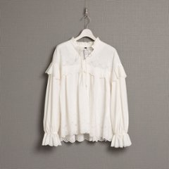 10月上旬お届け予定『Stella scallop』 Pullover blouse【全1色】の画像