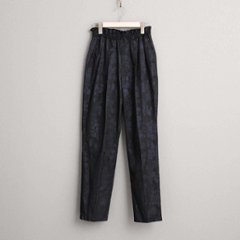 4月上旬お届け予定『Mary jacquard』 Easy pants BLACK×NAVYの画像