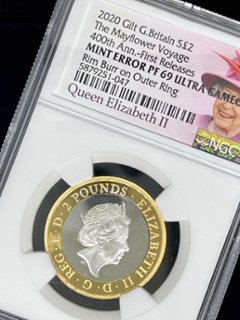 【激レア】2020年 メイフラワー号 銀貨 NGC エリザベス ロイヤルミント画像