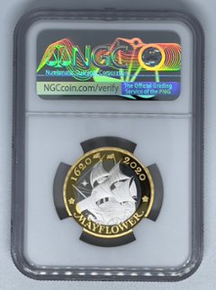 【激レア】2020年 メイフラワー号 銀貨 NGC エリザベス ロイヤルミント画像