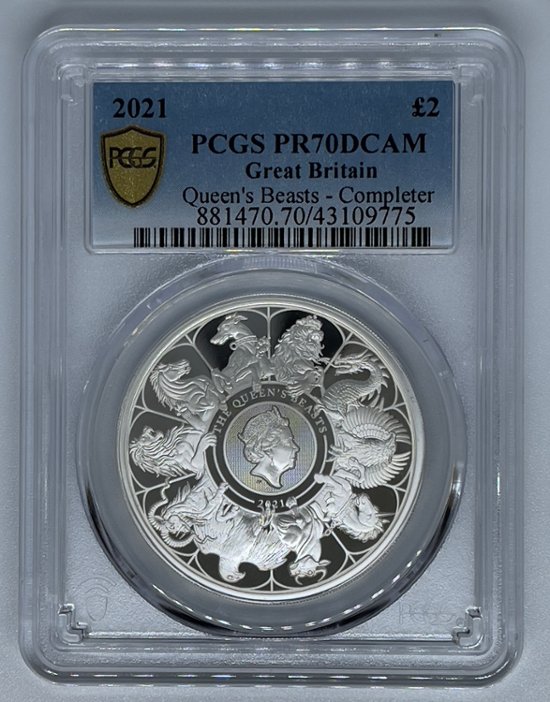 クイーンズ ビースト 銀貨 ロイヤルミント 2021  コイン PCGS NGC コンプリーター画像