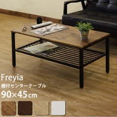 Freyia　棚付きセンターテーブル　ABR/DBR/NA/WHの画像