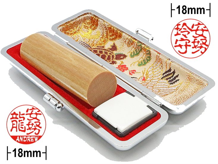 [Wooden Stamp] Small size / Round type / Cylindrical / with box / Maple画像