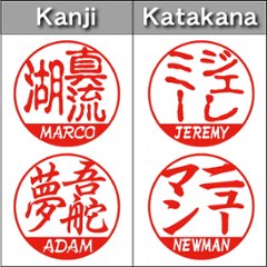 [Wooden Stamp] Small size / Round type / Cylindrical / with box / Japanese cypress画像