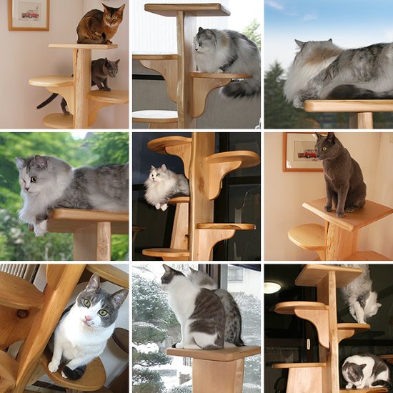 キャットツリーひぐらし　支柱1本タイプ【特注】画像