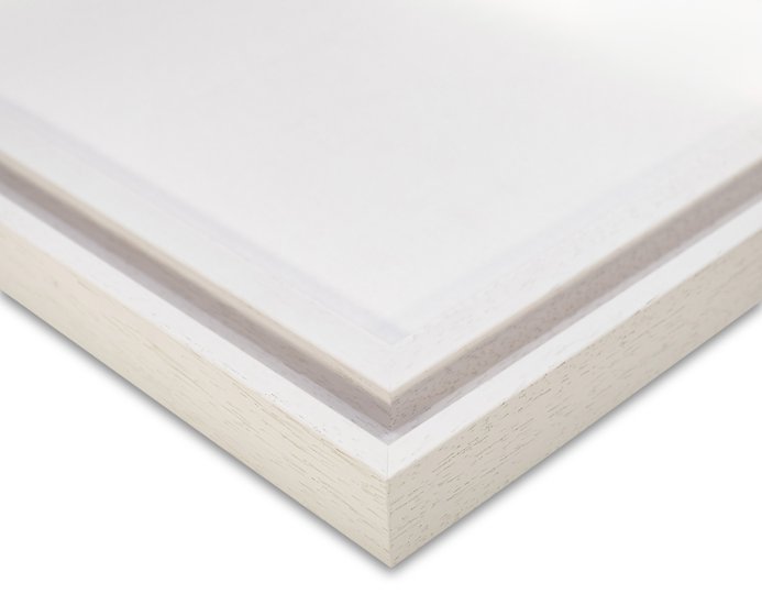 色紙額縁 UVカットアクリル仕様 木製 G5441L 色紙(242×274mm) ホワイト 受注生産品画像