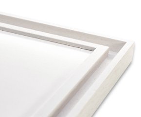 色紙額縁 UVカットアクリル仕様 木製 G5441L 色紙(242×274mm) ホワイト 受注生産品画像