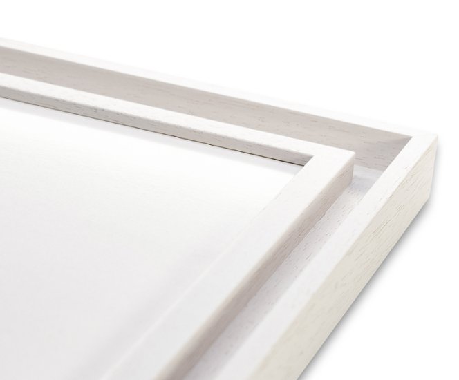 色紙額縁 UVカットアクリル仕様 木製 G5441L 色紙(242×274mm) ホワイト 受注生産品画像