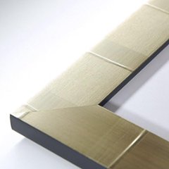 ポスター用フレーム UVカットアクリル仕様 樹脂製 G8108 A1(594×841mm) イエローシルバー 受注生産品画像