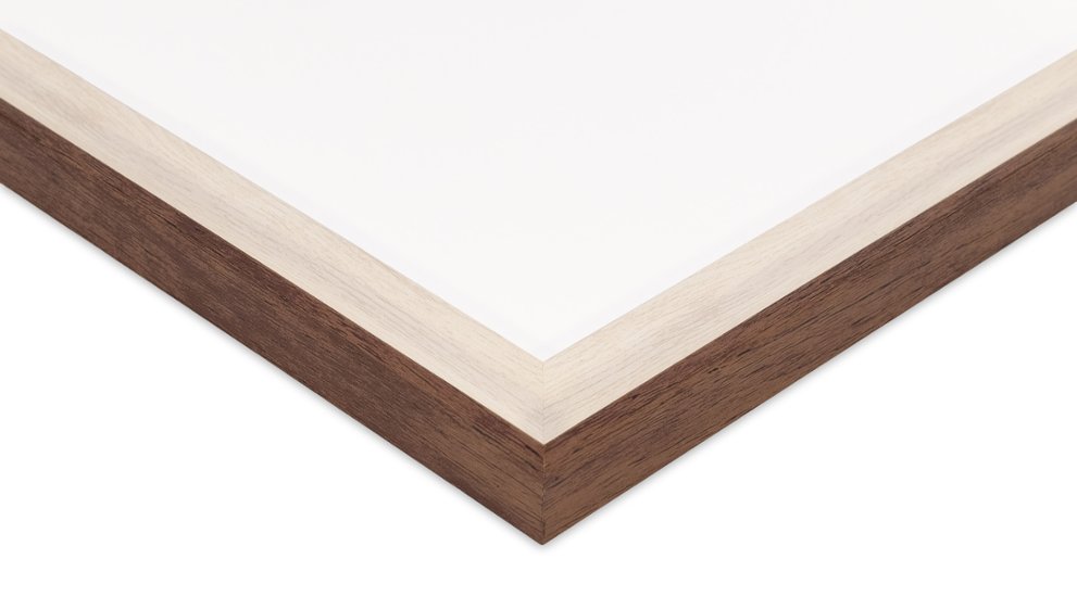 長方形額縁 UVカットアクリル仕様 樹脂製 G8155D 50×25(250×500mm) ホワイトブラウン 受注生産品画像