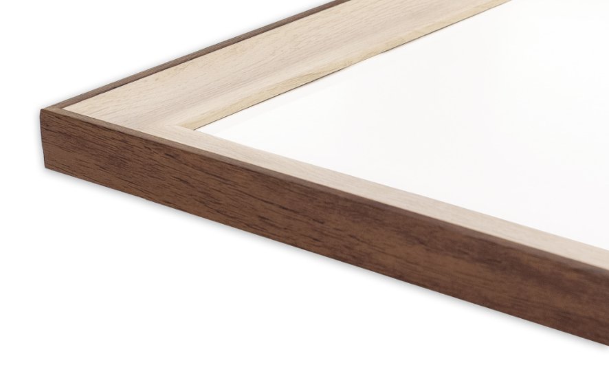 長方形額縁 UVカットアクリル仕様 樹脂製 G8155D 50×25(250×500mm) ホワイトブラウン 受注生産品画像