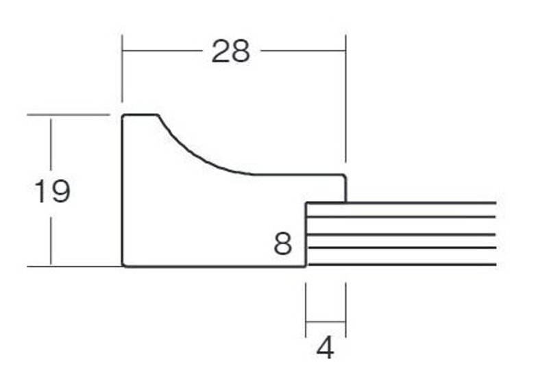 長方形額縁 UVカットアクリル仕様 樹脂製 G8155D 50×25(250×500mm) ホワイトブラウン 受注生産品画像