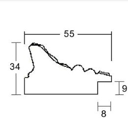 A4用紙額縁 UVカットアクリル仕様 樹脂製 G8209 A4(210×297mm) ゴールド 受注生産品画像
