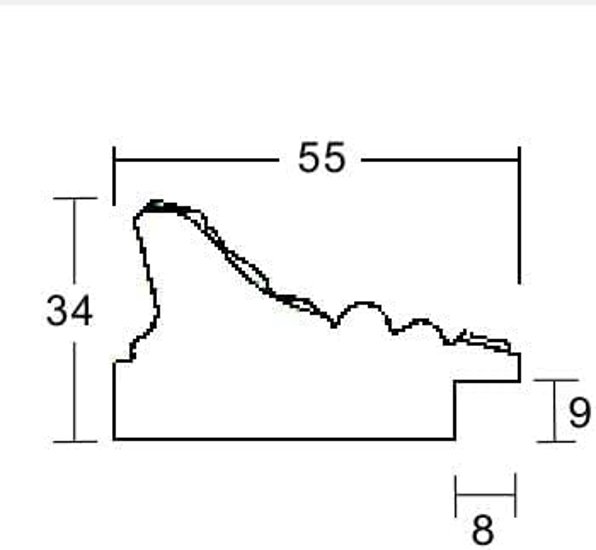 A4用紙額縁 UVカットアクリル仕様 樹脂製 G8209 A4(210×297mm) ゴールド 受注生産品画像