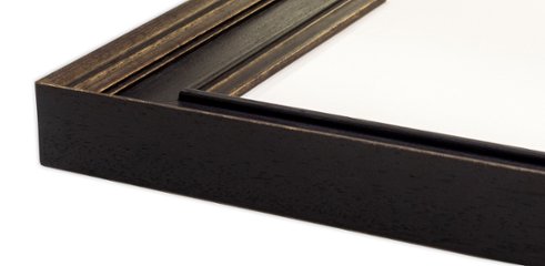 クリアファイルA4額縁 UVカットアクリル仕様 木製 G9859D クリアファイルA4(220×310mm) ブラックゴールド 受注生産品画像