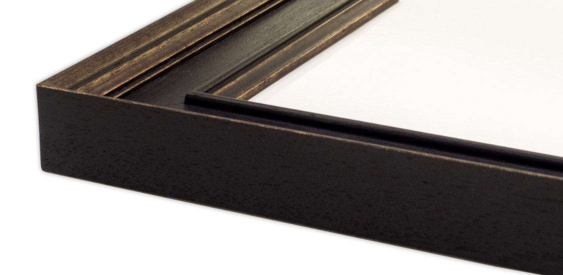 クリアファイルA4額縁 UVカットアクリル仕様 木製 G9859D クリアファイルA4(220×310mm) ブラックゴールド 受注生産品画像