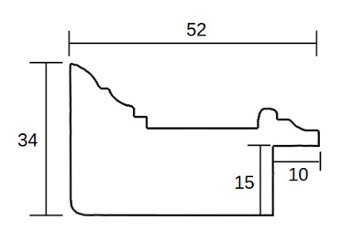 クリアファイルA4額縁 UVカットアクリル仕様 木製 G9859D クリアファイルA4(220×310mm) ブラックゴールド 受注生産品画像