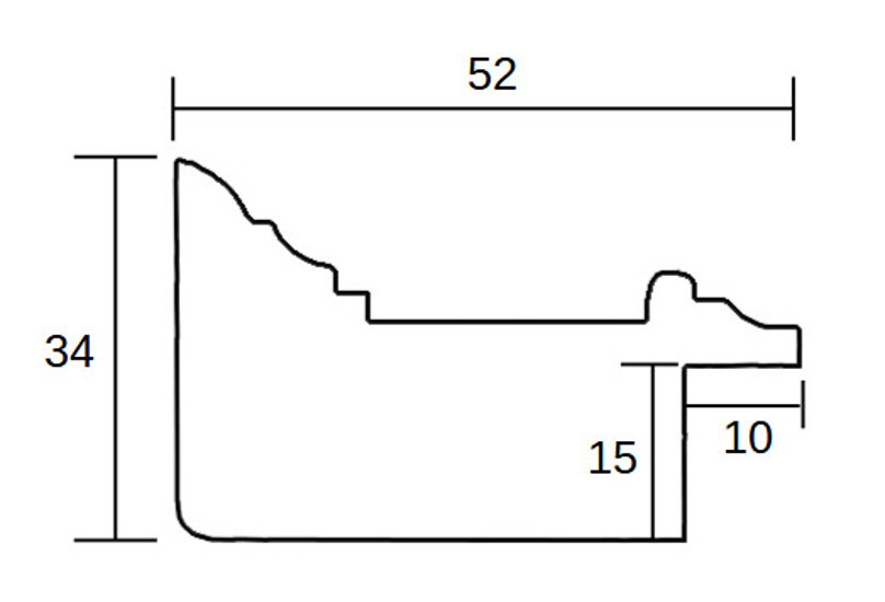 クリアファイルA4額縁 UVカットアクリル仕様 木製 G9859D クリアファイルA4(220×310mm) ブラックゴールド 受注生産品画像