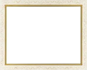 Wサイズ油彩用額縁 UVカットアクリル仕様 樹脂製 GD8201 壁用2本針フック付 WF0(140×360mm) アイボリー 受注生産品の画像