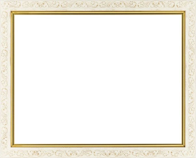 Wサイズ油彩用額縁 UVカットアクリル仕様 樹脂製 GD8201 壁用2本針フック付 WF0(140×360mm) アイボリー 受注生産品画像