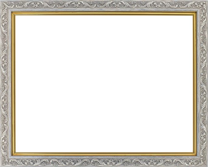 Sサイズ油彩用額縁 UVカットアクリル仕様 樹脂製 GD8201 壁用ステンWフック付 S15(652×652mm) シルバー 受注生産品画像