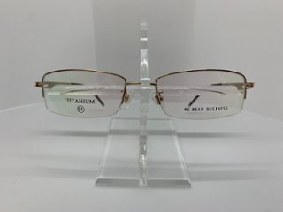 安心のニコン社製レンズ使用【レンズ付きメガネセット】WE MEAN,BUSINESS　WB11-004B ゴールド（C3）の画像