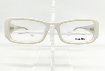 安心のニコン社製レンズ使用【レンズ付きメガネセット】ミュウミュウ　MIUMIU VMU14D ホワイト画像