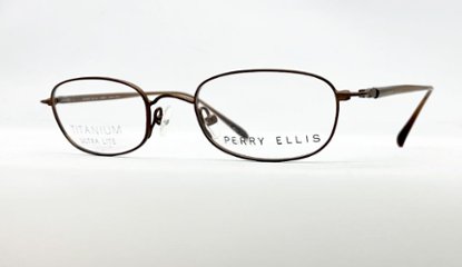 安心のニコン社製レンズ使用【レンズ付きメガネセット】　Perry Ellis　ペリーエリス　PE-200　ブラウンの画像