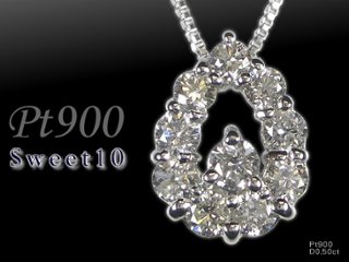 sweet10プラチナダイヤモンド 0.5ｃｔ 天然ダイヤモンド プラチナネックレス 結婚１０年目 スイートテンダイヤモンド 結婚記念日 記念日 プレゼント 女性 嫁画像