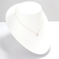 馬蹄ネックレス　ピンクゴールド　ダイヤモンド0.02ｃｔ　プチネックレス画像