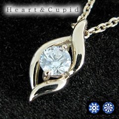 【Ｈ＆Ｃ】天然ダイヤモンドネックレス0.1ｃｔ/K18ピンクゴールド K18ホワイトゴールド 一粒ダイヤモンド【鑑別カード付】の画像