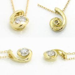 【Adult Quality Gold】天然ダイヤモンドネックレス/１８金ゴールド(K18)一粒ダイヤモンド ダイヤネックレス画像