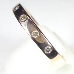 【５Ｓｔｏｎｅ】ファイブストーン×ダイヤモンドリング（0.1ｃｔ）K10 ホワイトorイエローorピンクゴールド　K18ホワイトゴールド 指輪 ４月誕生石画像