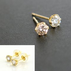 【人気のゴールドカラー】天然ダイヤモンド0.3ｃｔピアス/１８金ゴールド(K18G)ダイヤモンドピアス ダイヤピアス スタッドピアス画像