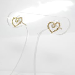 【一粒ダイヤモンド＆ハートモチーフ】天然ダイヤモンドピアス×18金ピンクゴールド（Ｋ18）☆幸せになれる誕生石☆4月ダイヤ画像