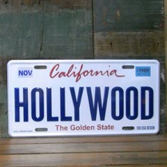 HOLLYWOOD カリフォルニア プレートナンバープレート アメリカン雑貨の画像