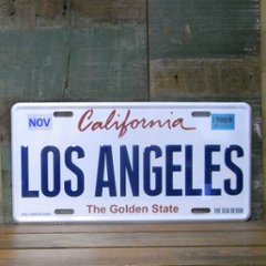 LOS ANGELES カリフォルニア プレートナンバープレート アメリカン雑貨の画像