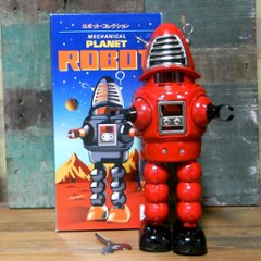 プラネットロボット ブリキ製ロボット　ゼンマイロボット　アメリカン雑貨の画像