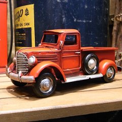  ピックアップトラック 【レッド】  ブリキ製自動車 ブリキのおもちゃ アメリカン雑貨の画像