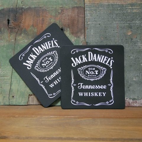 ジャックダニエル ラバーコースター 2枚セット Jack Daniel's アメリカン雑貨|創作品モール あるる