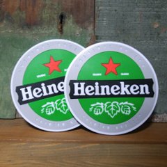 ハイネケン ラバーコースター 2枚セット Heineken　アメリカン雑貨の画像