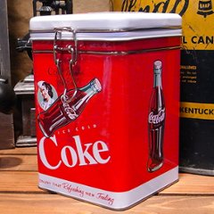 コカコーラ スクエアキャニスター缶 Coke アメリカン雑貨画像