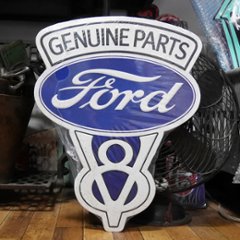 ティンサイン FORD GENUINE PARTS ブリキ看板 インテリア メタルサインプレート アメリカン雑貨の画像