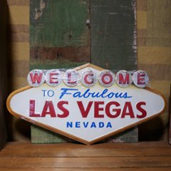 ラスベガス アメリカン メタルサイン LAS VEGAS エンボス ブリキ看板　アメリカン雑貨の画像