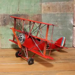 複葉機 インテリア 飛行機 triplane 三葉機 フォッカー ブリキのおもちゃの画像