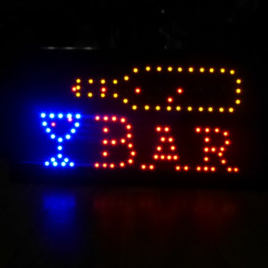 BAR LEDネオンサイン　バーLEDインテリアボード　アメリカン雑貨画像