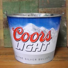 ブリキバケツ Coors LIGHT ティンバケツ ワインクーラー クアーズ　アメリカン雑貨の画像