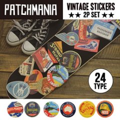 PATCHMANIA ヴィンテージ ステッカー 2枚セット レトロ ステッカーシール アメリカン雑貨画像