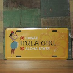 コマーシャルプレート【HULA GIRL】ハワイアンプレート　アメリカン雑貨の画像